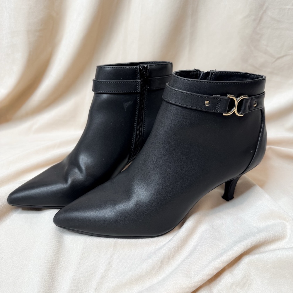 Charter Club Black Ankle Boots with Sleek Design